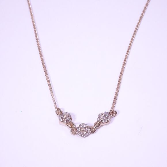 Banana Republic Women's Pave Triple Ball and Howlite Necklace NWT 45 55 - Picture 5 of 16